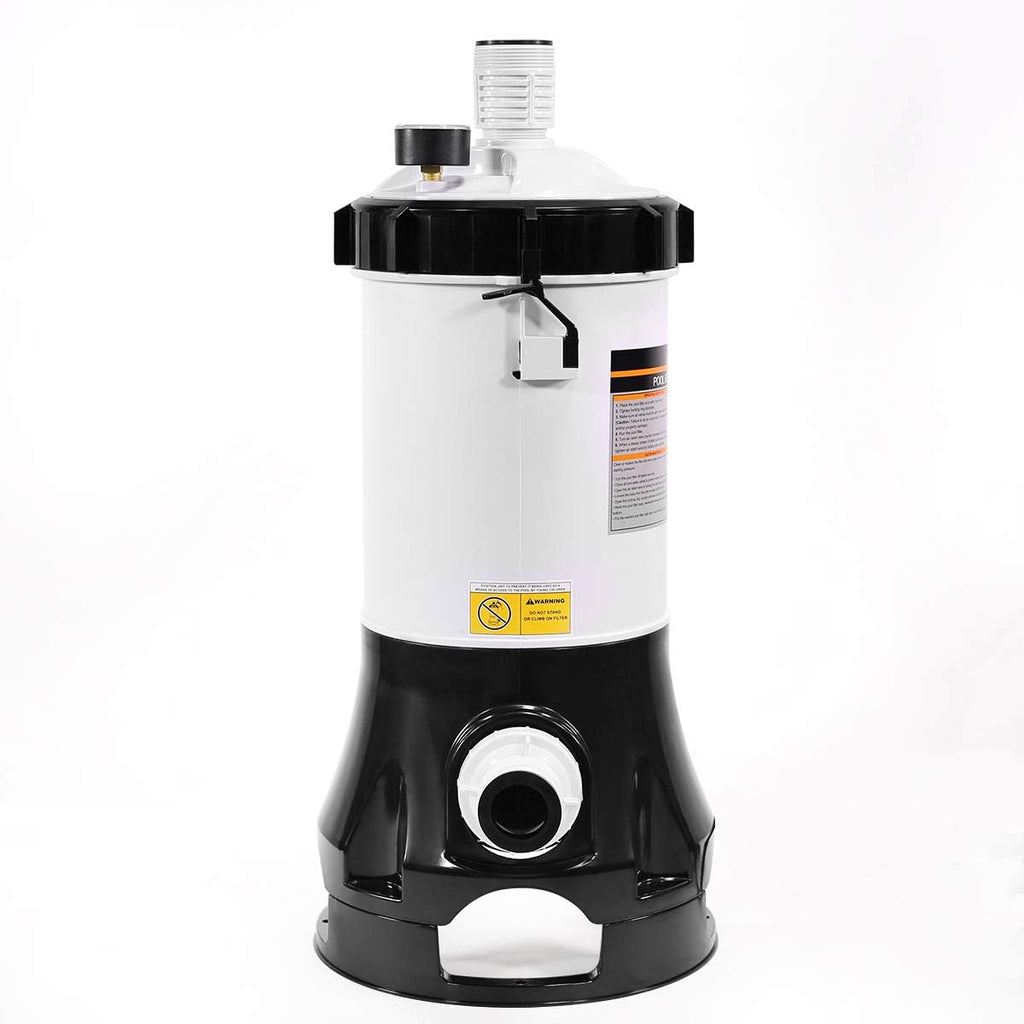 White/Black Above Ground Pool Cartridge Filter System with Pump E3106