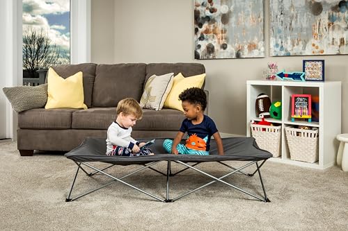 Portable Toddler Bed Gray 54x28x12 Inch R598925
