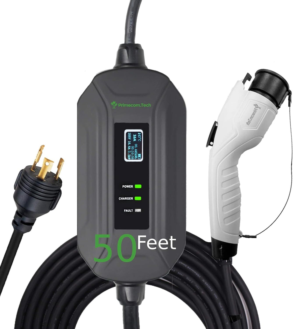 Portable Level 2 EV Charger, 16Amp, 30 Feet Lengths T6664