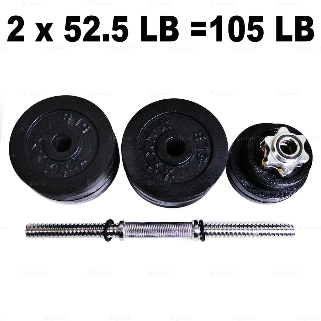 Adjustable Dumbbell Set 105 lbs Black J39790