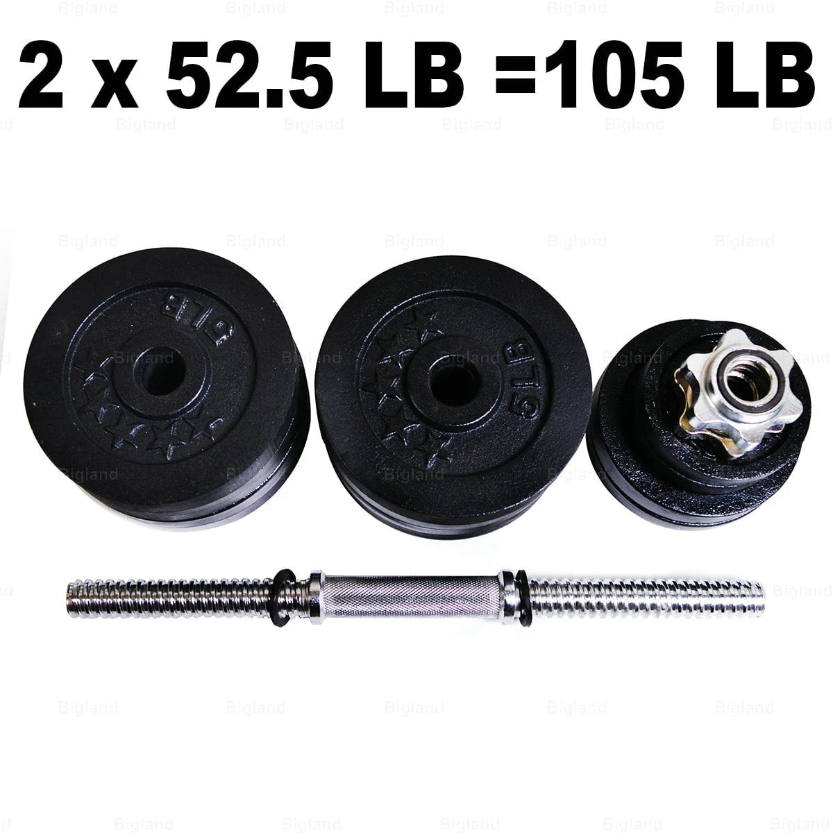 Adjustable Dumbbell Set 105 lbs Black J39790