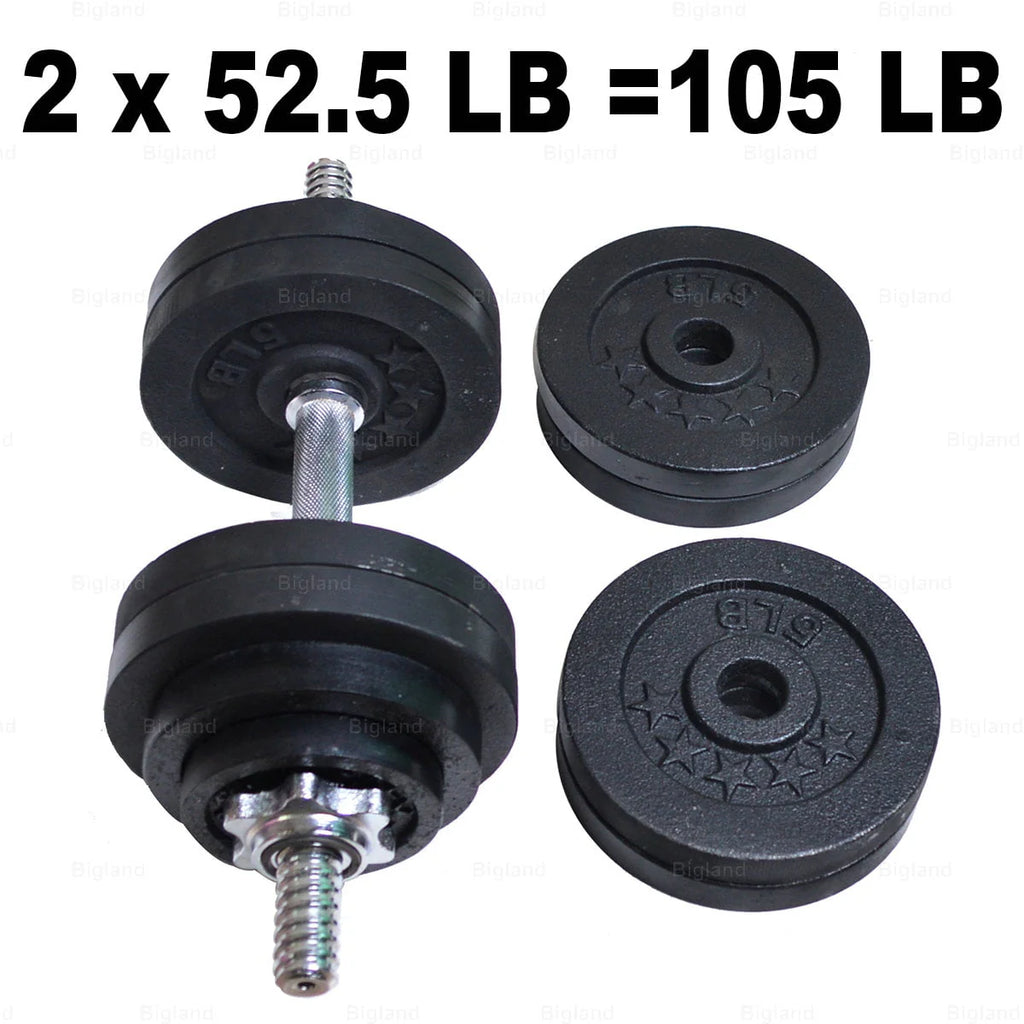 Adjustable Dumbbell Set 105 lbs Black J39790
