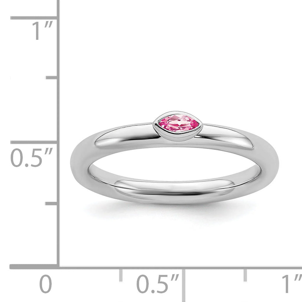Sterling Silver Pink Tourmaline Ring B19437