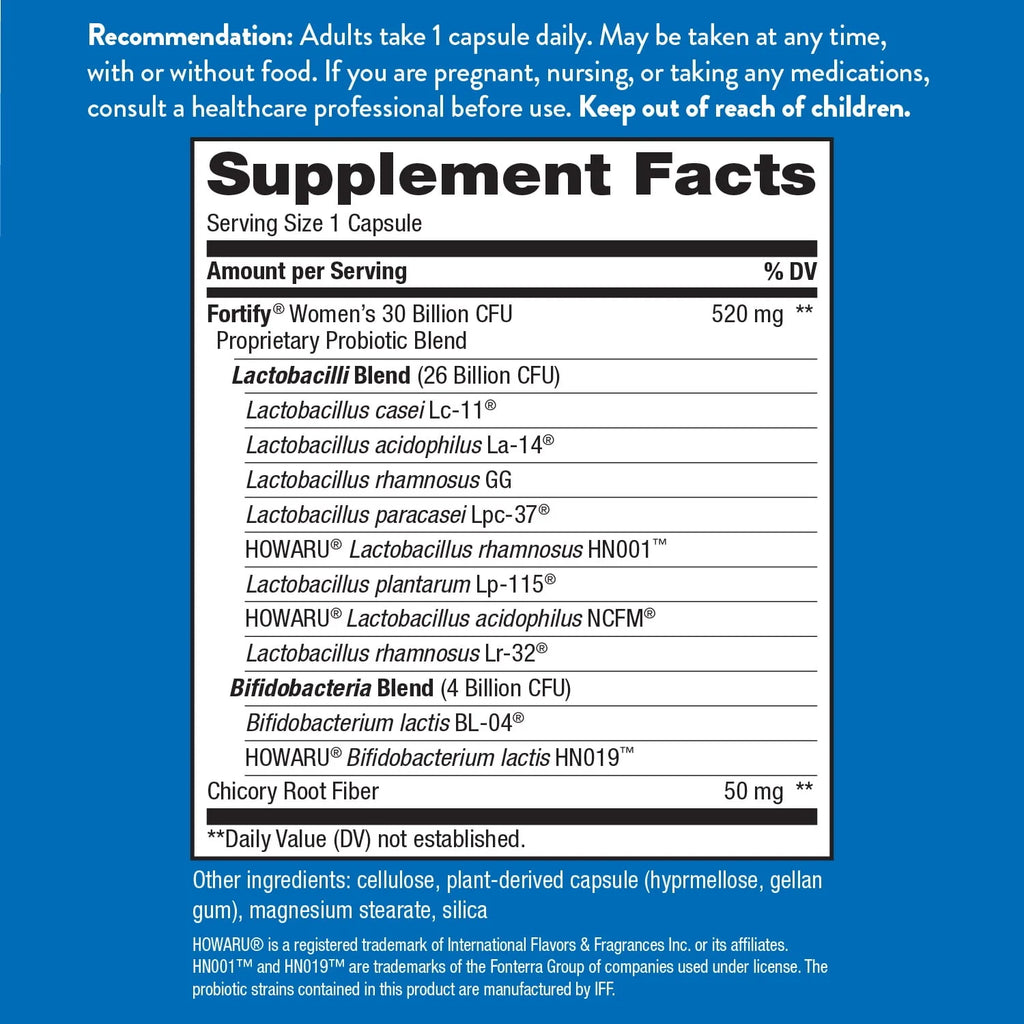 Women's Probiotic Capsules 30 Billion 30 Count Y921619