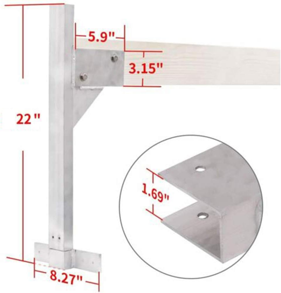 Adjustable Aluminum Roof Ladder Rack Bracket Kit O7356
