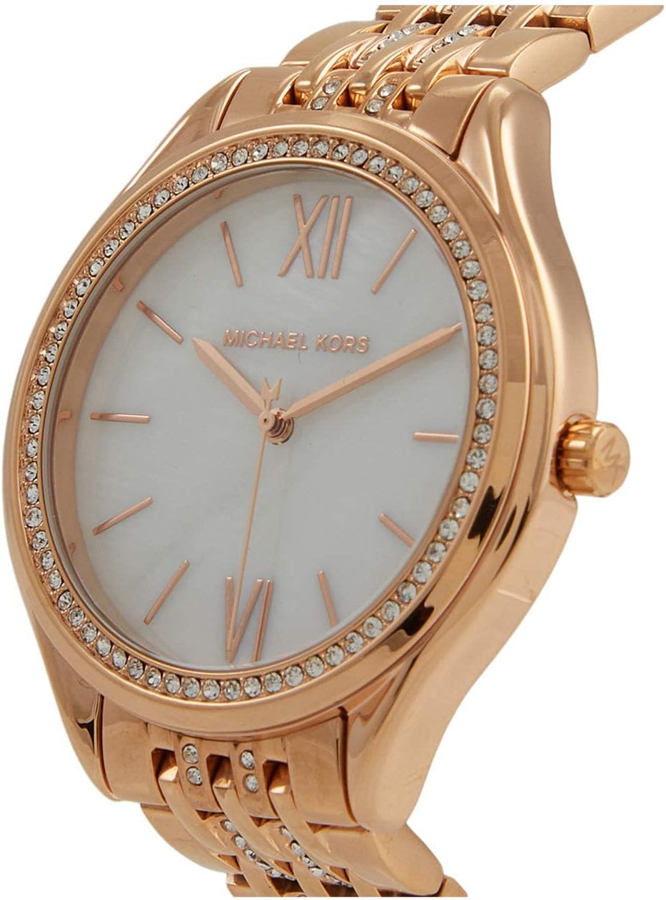 Rose Gold-Tone Alloy Three-Hand Watch Z193