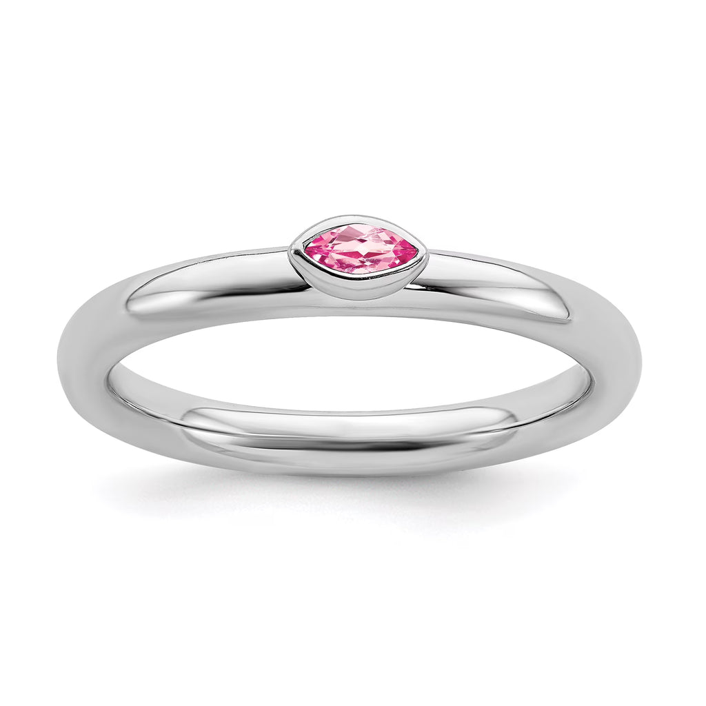 Sterling Silver Pink Tourmaline Ring B19437