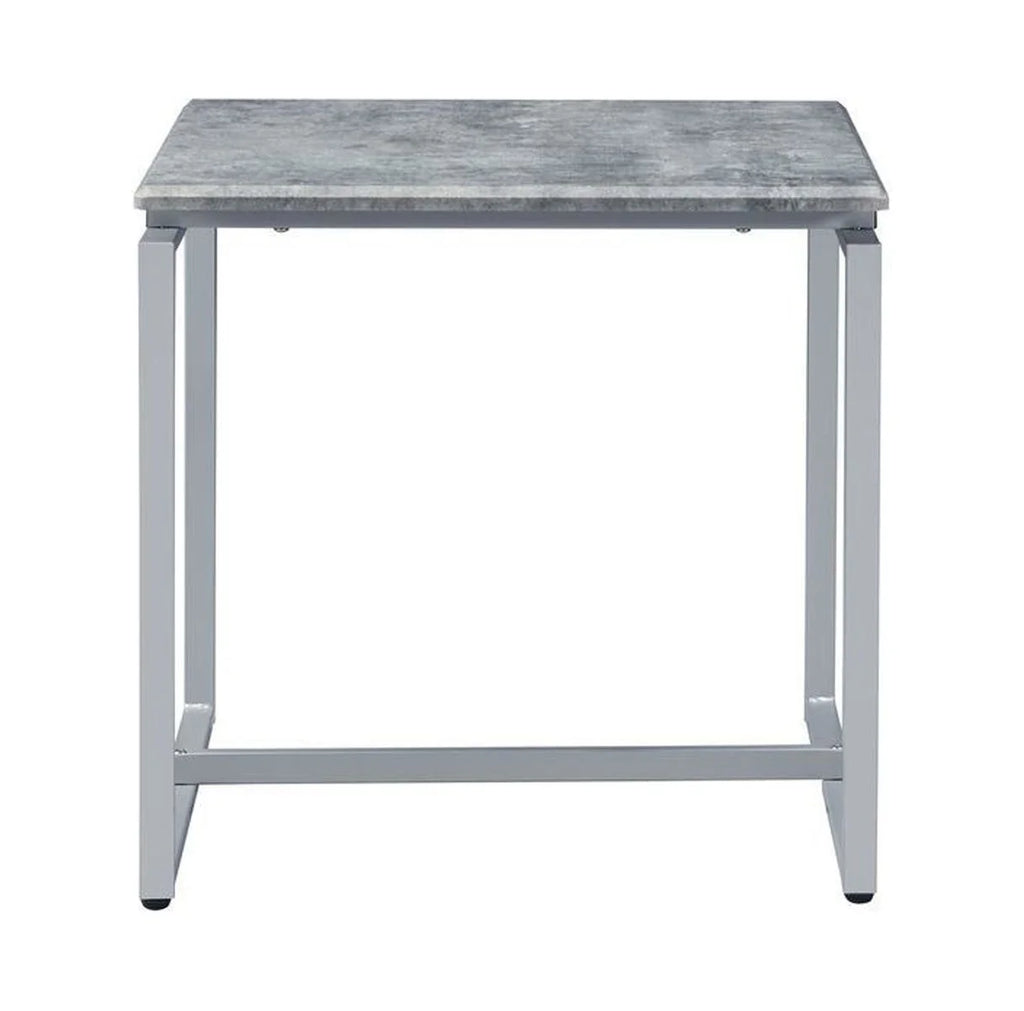 3-Piece Rectangular Wooden Coffee and End Table Set in Gray E3559