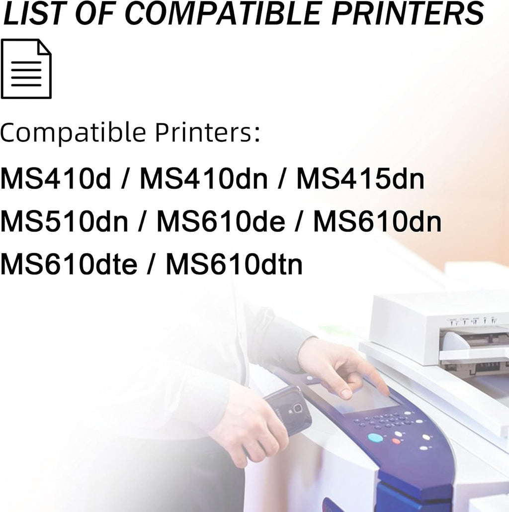 Compatible 501X Toner Cartridge Replacement (Black, 5-Pack) D339100