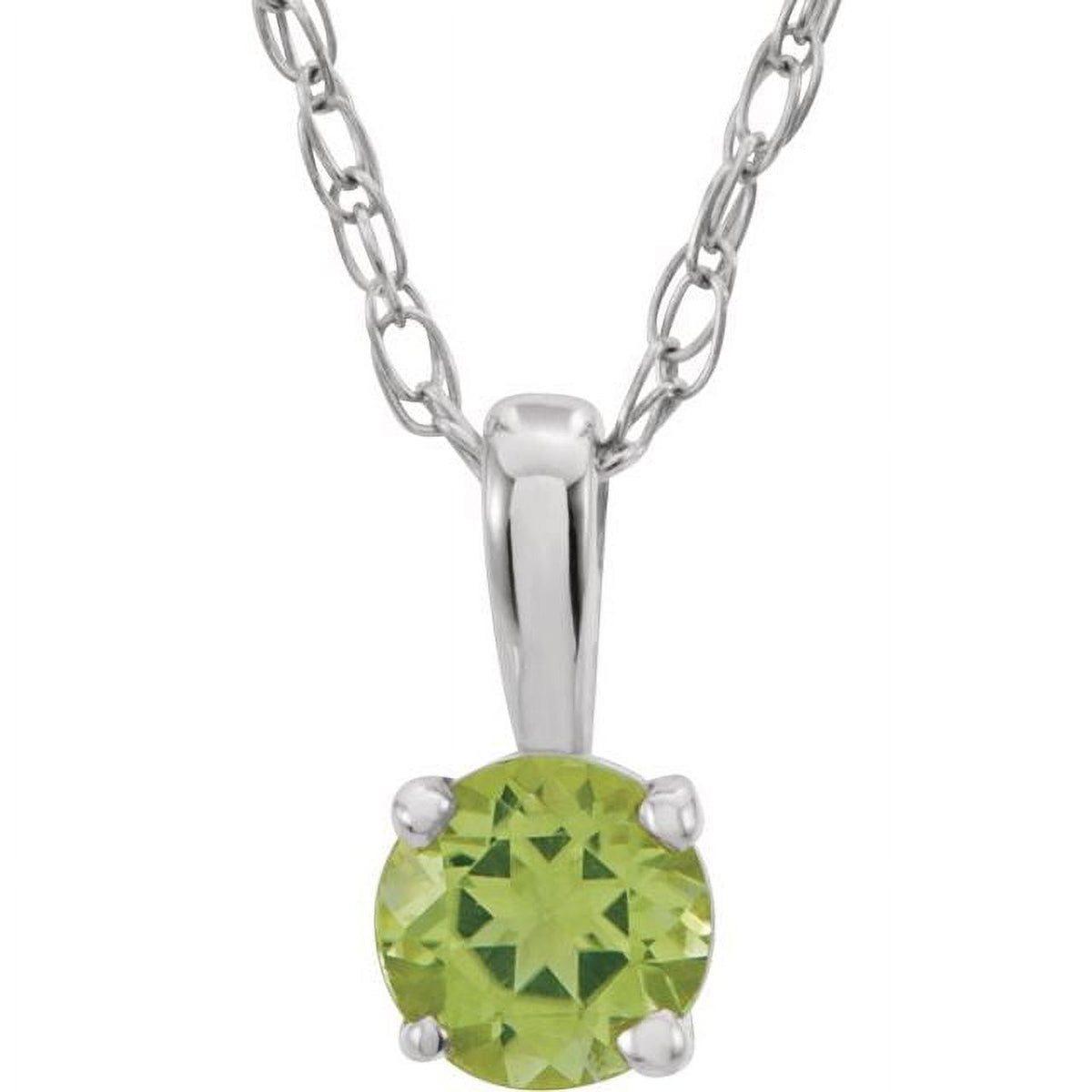 Imitation Peridot Solitaire 14" Necklace C18147