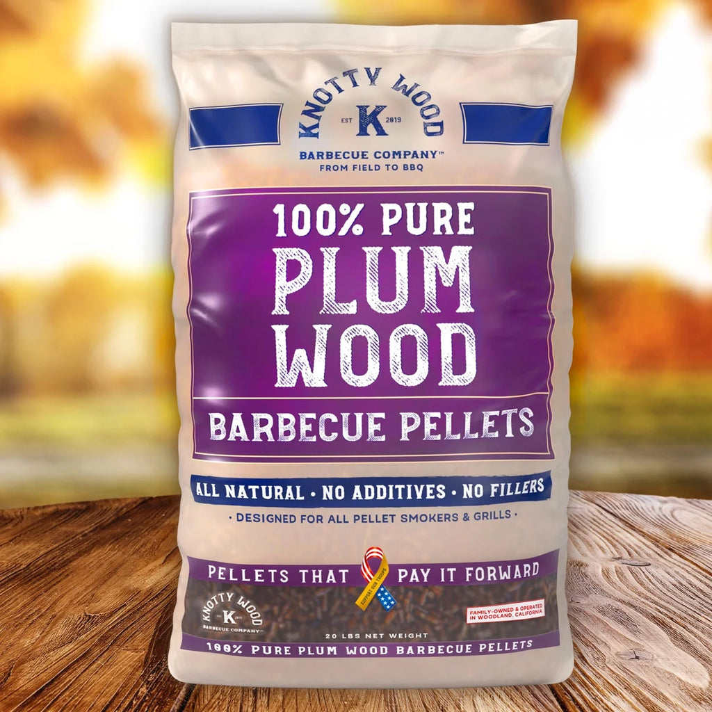Plum Wood BBQ Cooking Pellets 40 lbs O43681