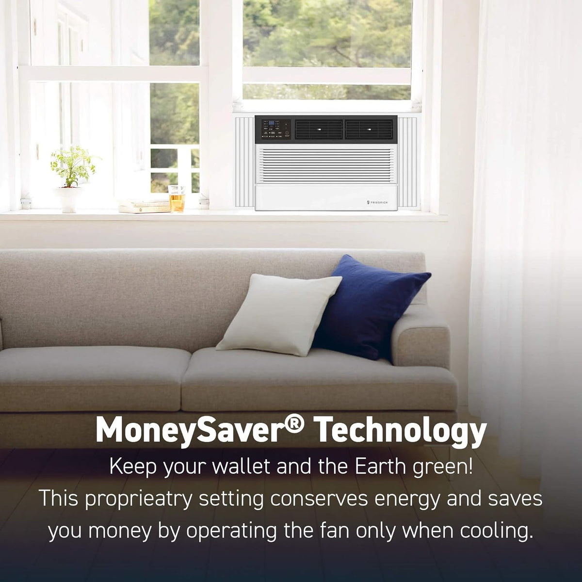 White Smart Air Conditioner Window Unit, 8000 BTU J812270