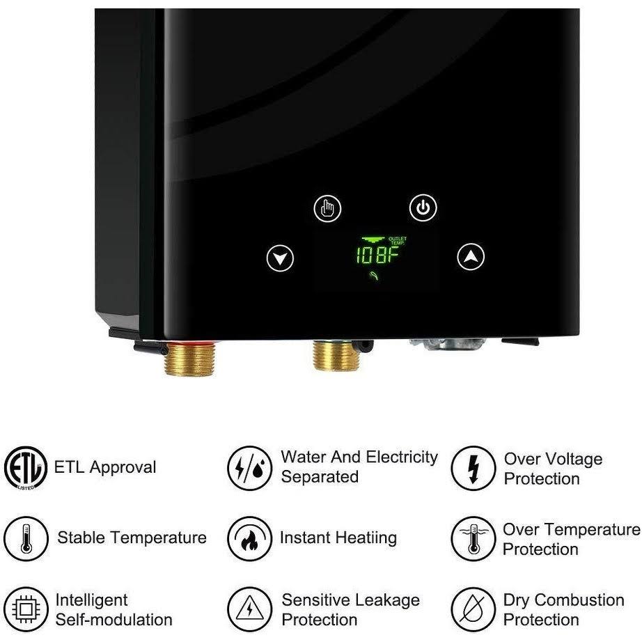 Black 27kW Electric Tankless Water Heater I9737
