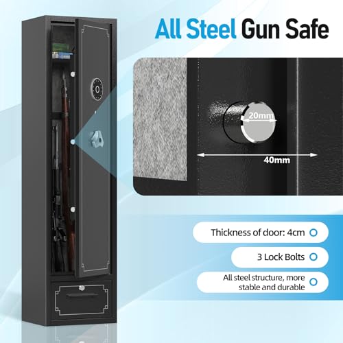6 Gun Safe with Drawer S8606