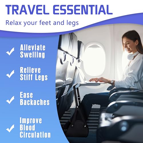 Portable Length Adjustable Airplane Foot Rest D22794