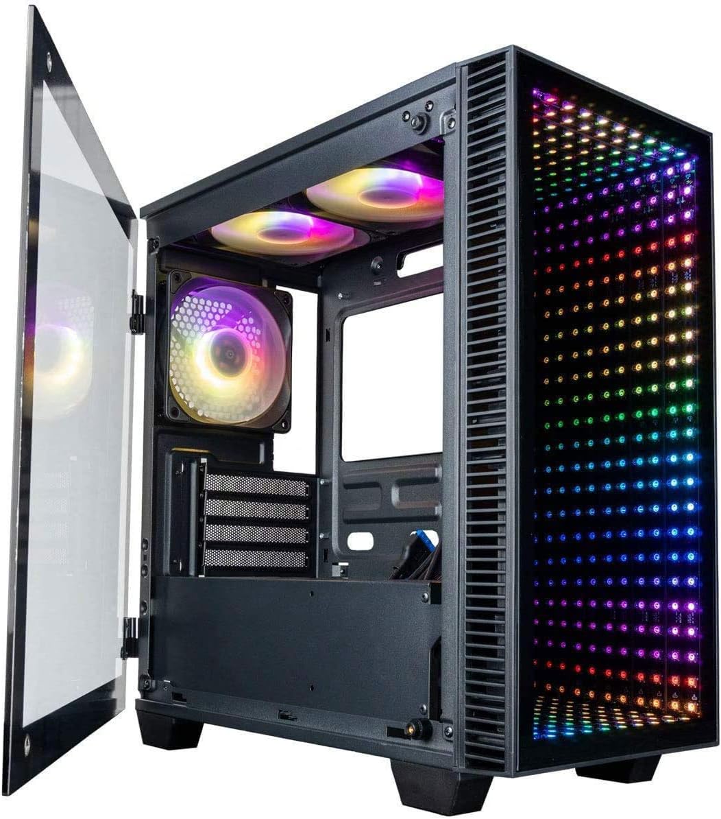 Micro ATX Gaming Desktop Case with Tempered Glass Door R897