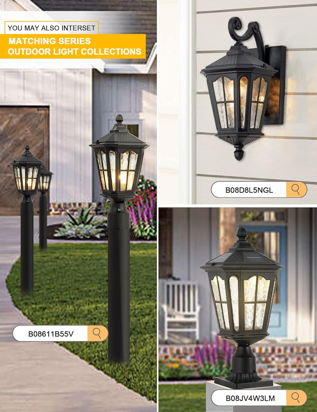 Solar Lamp Post Light with 3-Inch Pier Mount Base, Die Cast Aluminum, 20.5''H, Matte Black L31872