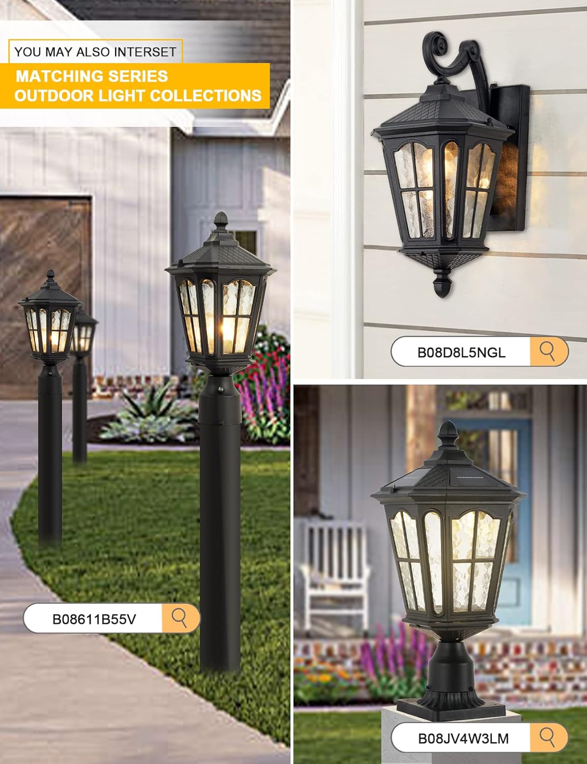 Solar Lamp Post Light with 3-Inch Pier Mount Base, Die Cast Aluminum, 20.5''H, Matte Black L31872