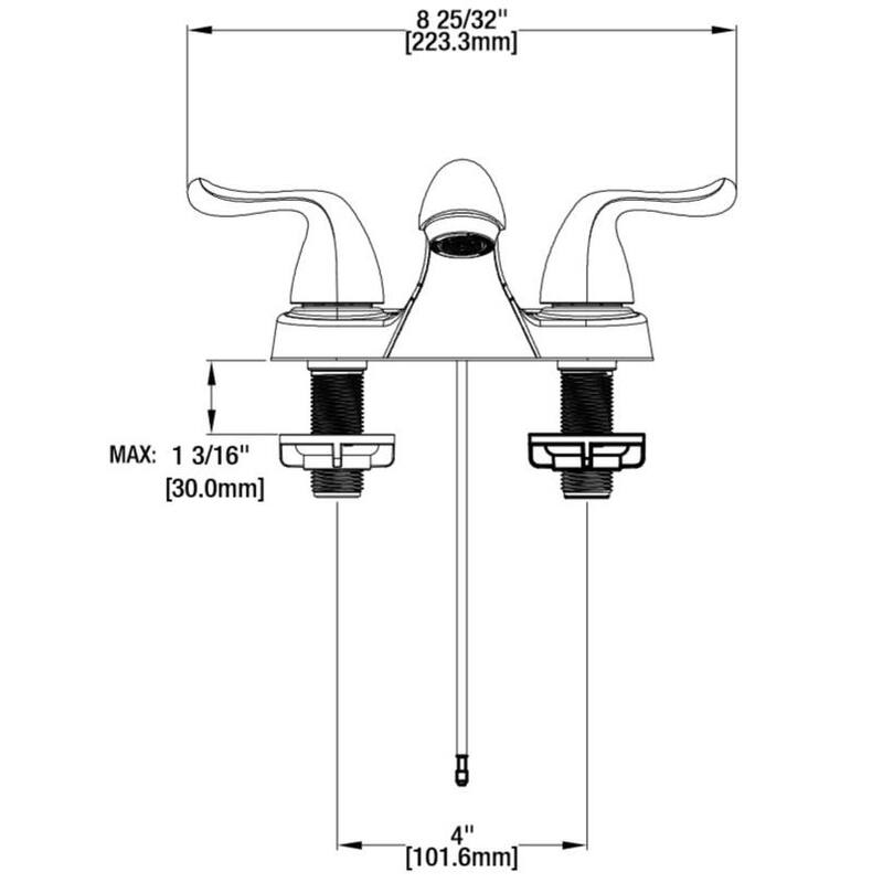 4 in. Centerset Double Handle Low-Arc Bathroom Faucet Brushed Nickel J6432