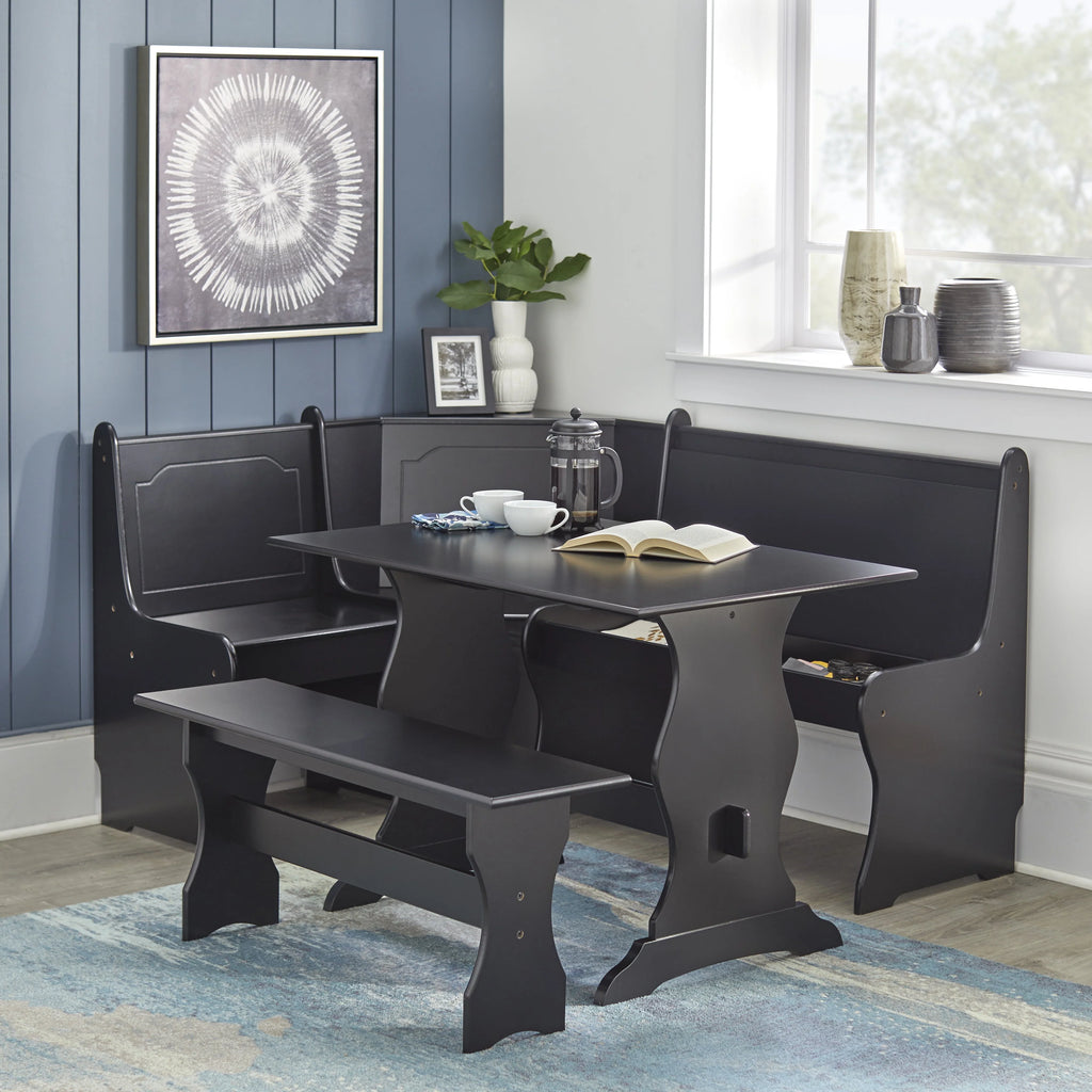 Espresso Corner Dining Nook with Storage B315