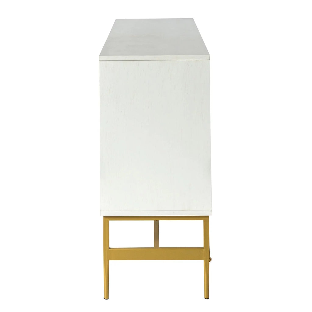 Walnut Kitchen Buffet Sideboard with Metal Legs V882