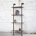 Brown Wood Wall-Mounted Shelves Bookcase Storage Rack Q52383