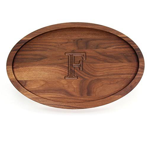 Walnut Wood Oval Carving Board with Juice Well G431786