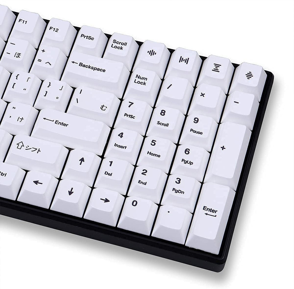 White 134 Keys Cherry Profile Dye-Sub PBT Keycap F694
