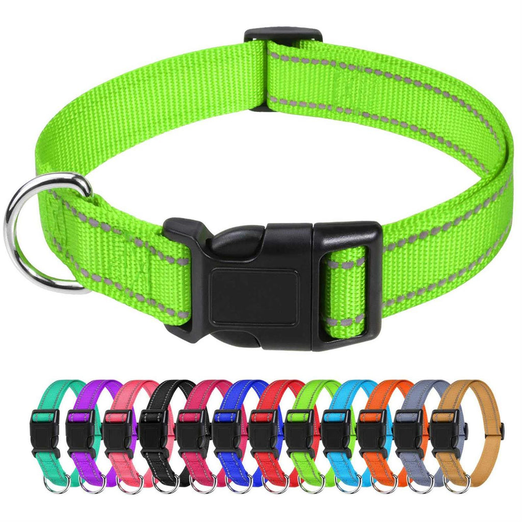 Reflective Nylon Adjustable Dog Collar with Quick Release Buckle Y84872