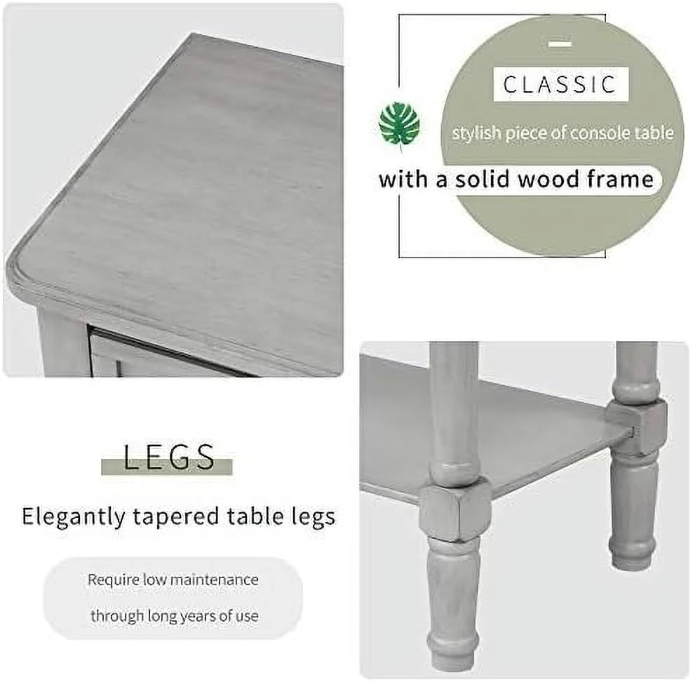 Narrow Console Table with Three Drawers W637435