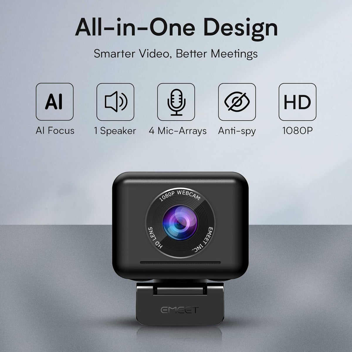 1080P Webcam with Speaker and Mics S2160