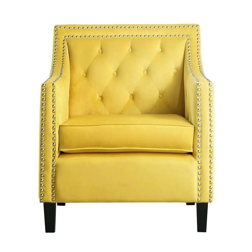 Yellow Velvet Accent Chair R533939