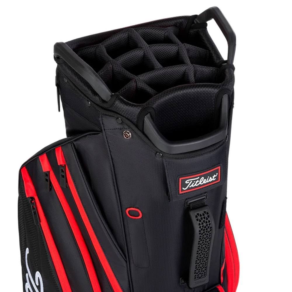 Black/Black/Red Lightweight Golf Bag A614805