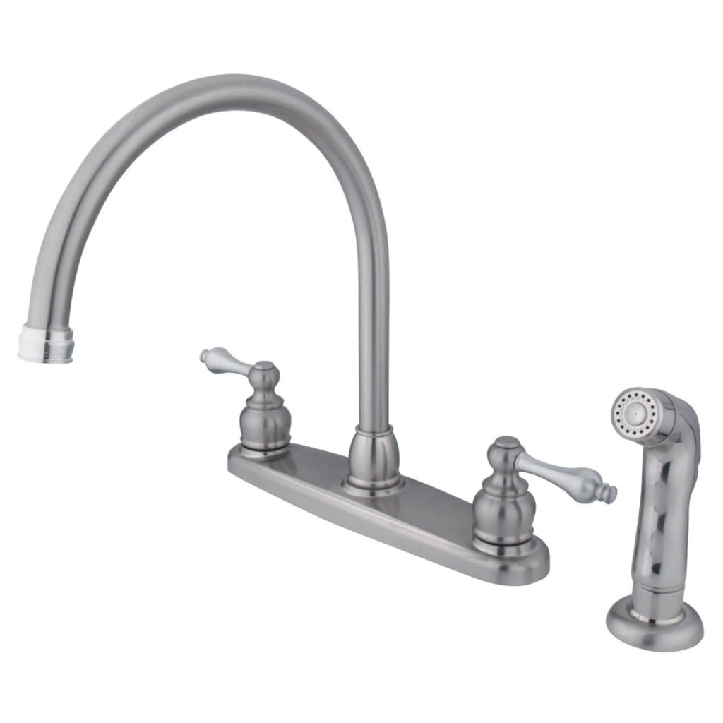 Brushed Nickel/Polished Chrome Centerset Kitchen Faucet F889
