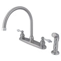Brushed Nickel/Polished Chrome Centerset Kitchen Faucet F889