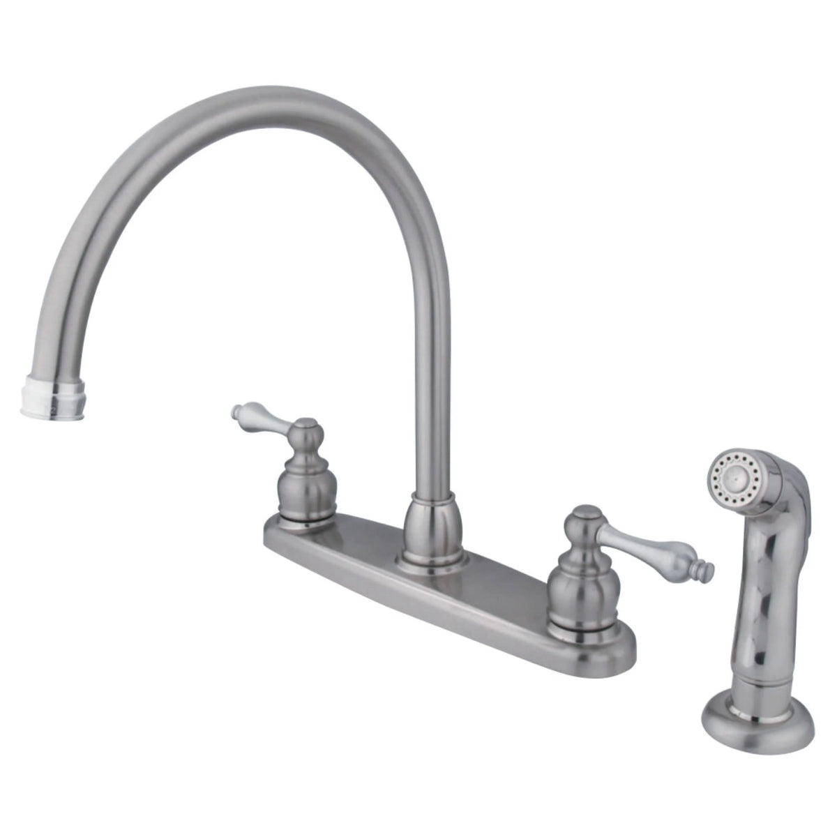 Brushed Nickel/Polished Chrome Centerset Kitchen Faucet F889