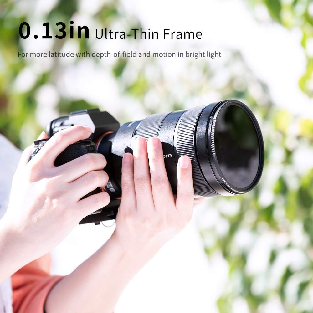 82mm Fixed ND Lens Filter Kit, Neutral Density ND4 ND8 ND64 ND1000 Filter Set with 4-Filter Pouch O344892