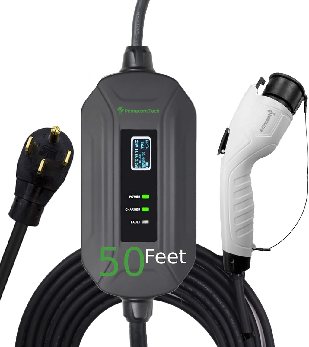 Portable Level 2 EV Charger, 16Amp, 30 Feet Lengths T6664