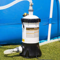 White/Black Above Ground Pool Cartridge Filter System with Pump E3106