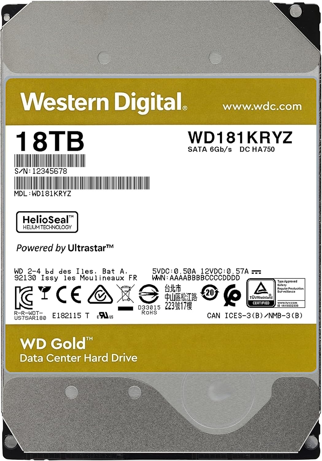 8TB 7200 RPM SATA 6 Gb/s Internal Hard Drive H9529