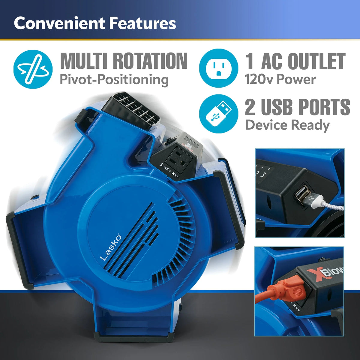 Utility Blower Fan with USB Port J91122