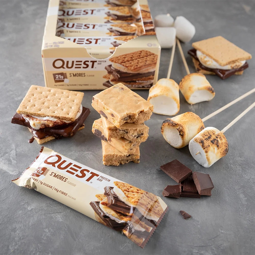 (3 pack) Quest Protein Bar, Smores, 20g Protein, Gluten Free, 4 Ct C5700