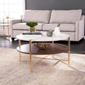 2-Tier Round Faux Marble-Top Cocktail Table G4378