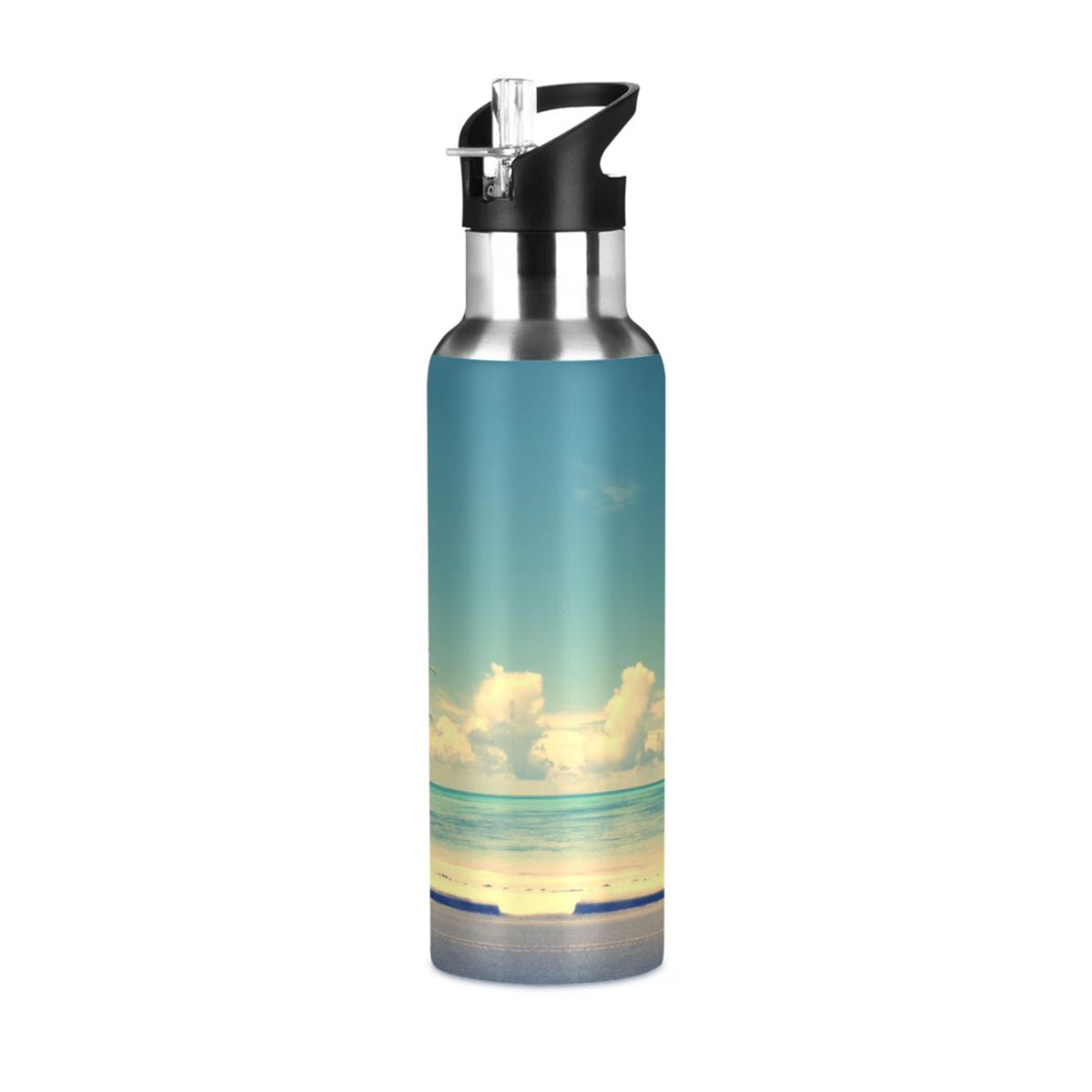 Insulated Stainless Steel Water Bottle with Straw Lid 20 oz D209