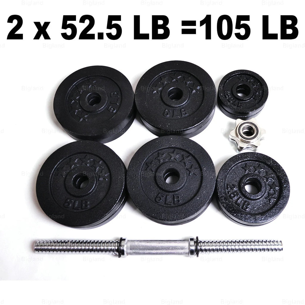 Adjustable Dumbbell Set 105 lbs Black J39790
