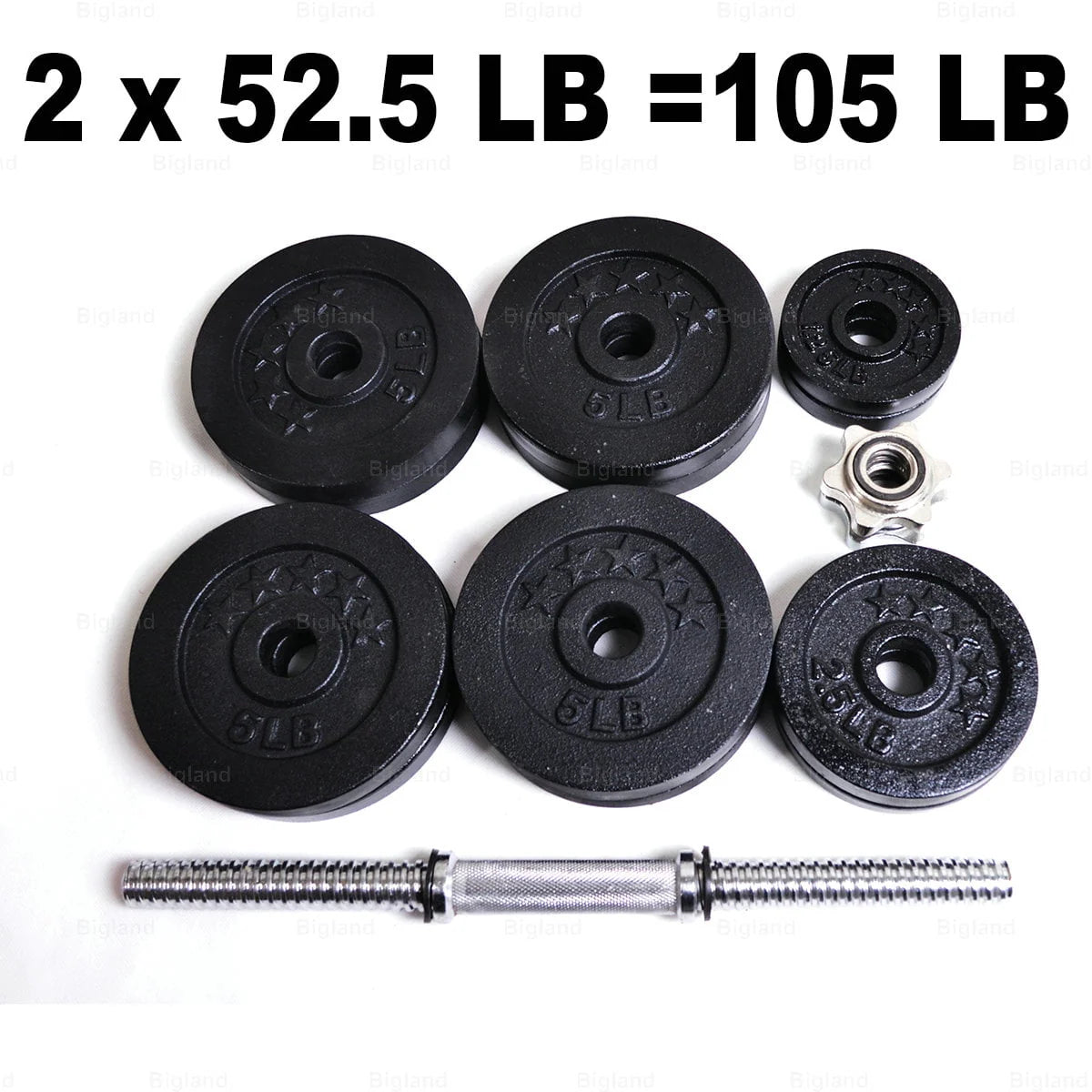 Adjustable Dumbbell Set 105 lbs Black J39790