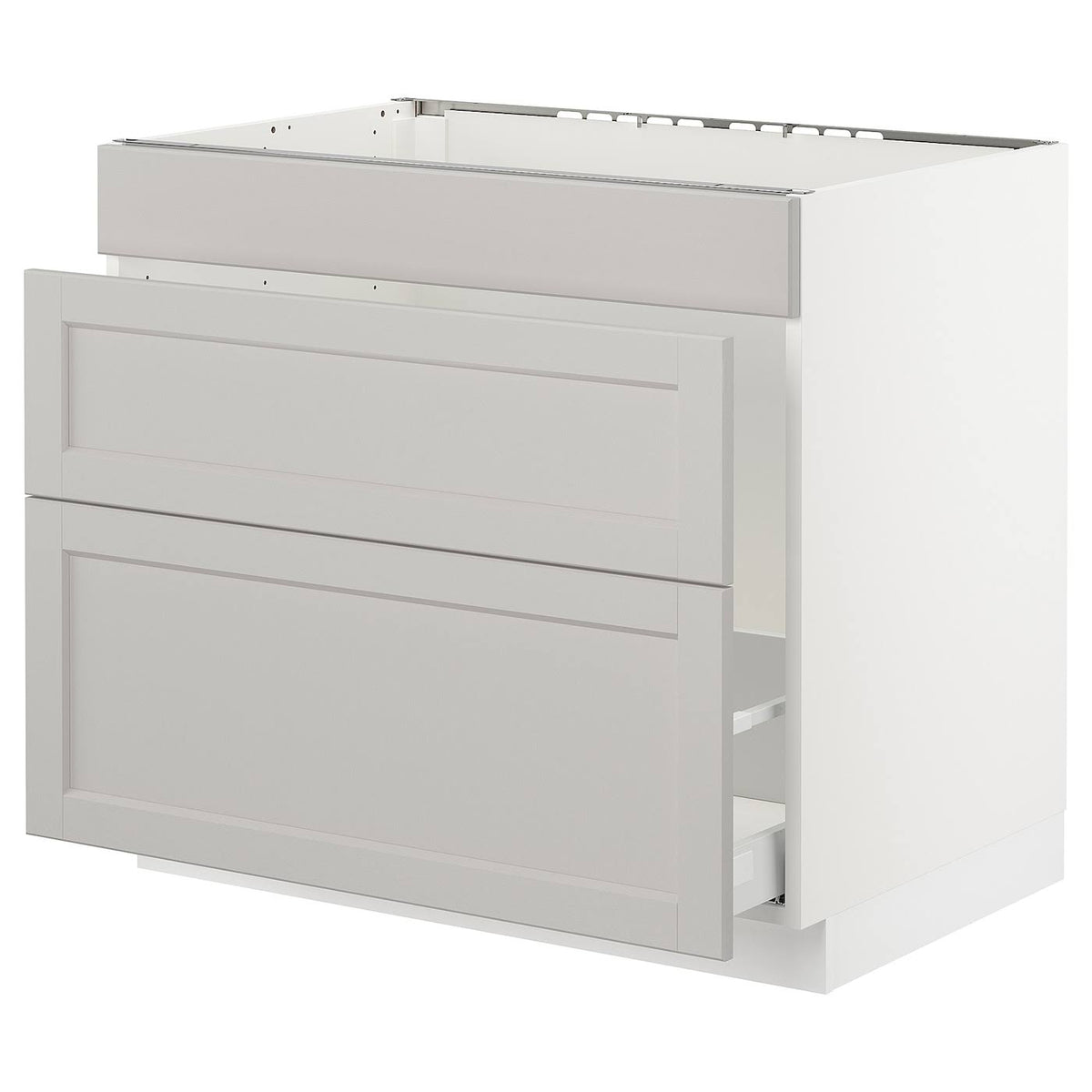 White Base Cabinet with Waste Sorting J8730
