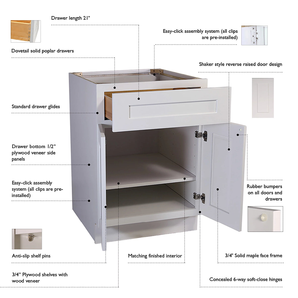 Espresso Shaker Style Sink Base Kitchen Cabinet G172