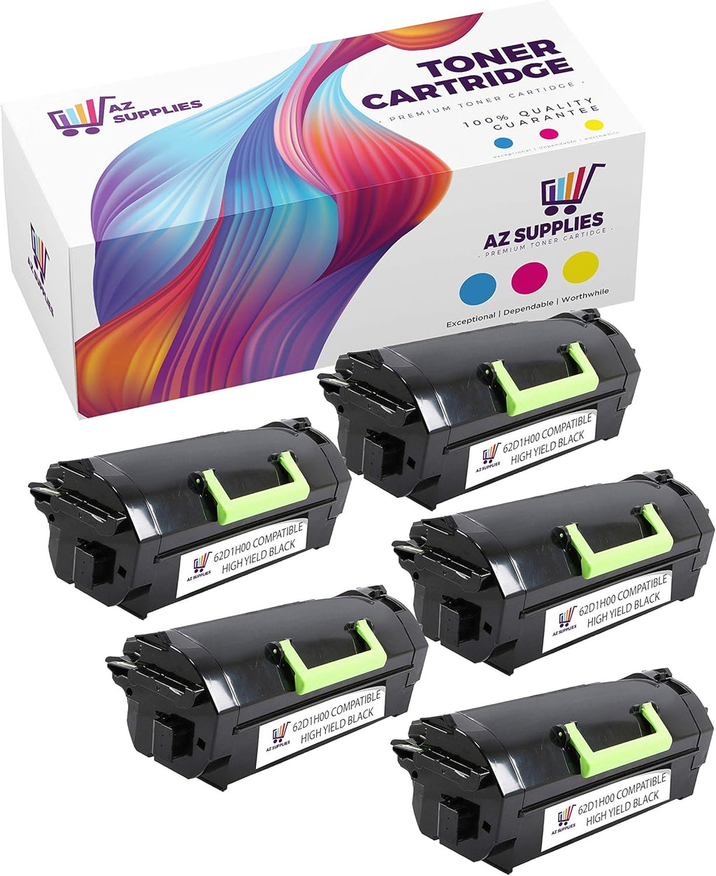 Compatible High Yield Black Toner Cartridge 5 Packs S4280