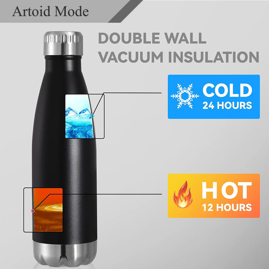 17oz Stainless Steel Double Wall Insulated Water Bottle C20459